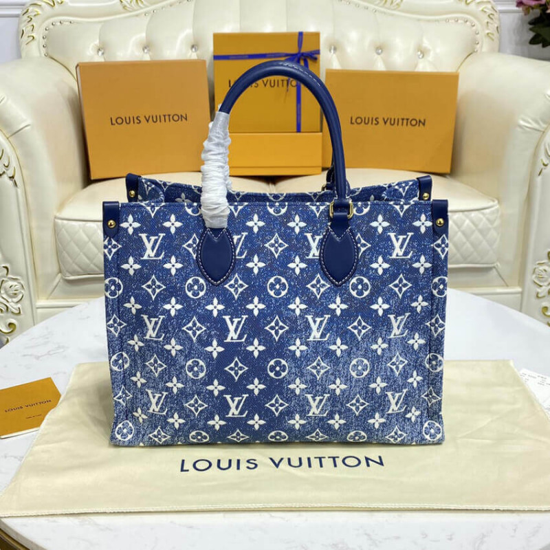 Replica Louis Vuitton Monogram Jacquard Denim Onthego Gm M59608 - Image 6
