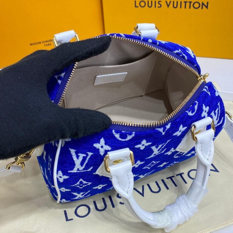 Replica Louis Vuitton Monogram Jacquard Velvet Speedy Bandouliere 20 M20751 - Image 13