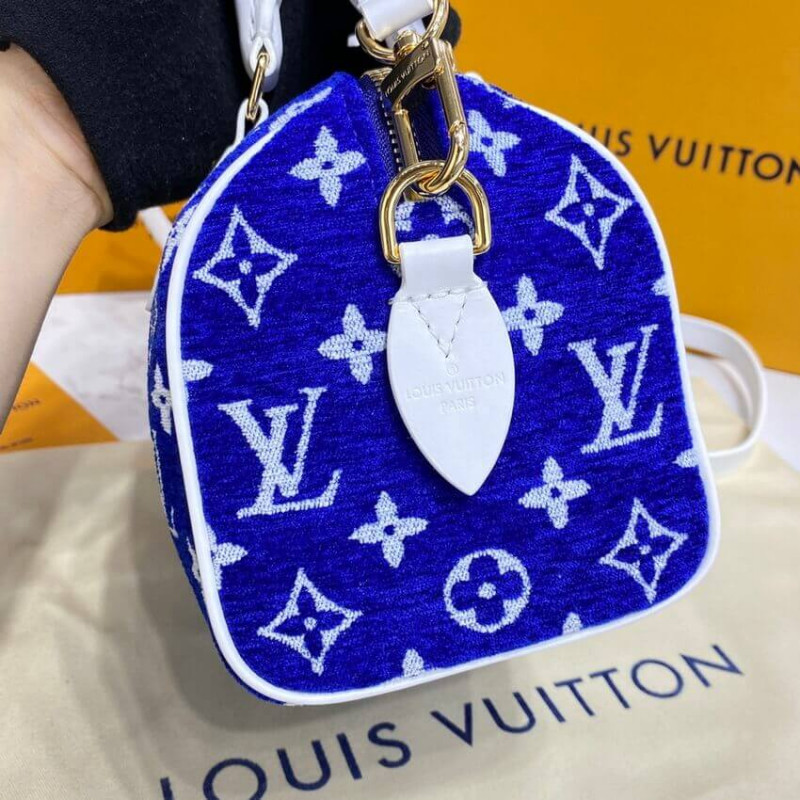 Replica Louis Vuitton Monogram Jacquard Velvet Speedy Bandouliere 20 M20751 - Image 9