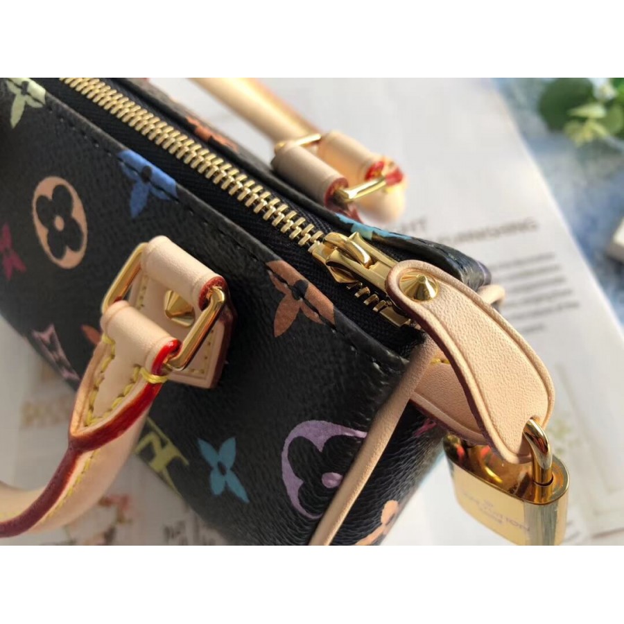 Replica Louis Vuitton Monogram Multicolor Mano Speedy M92644 M92645 - Image 9