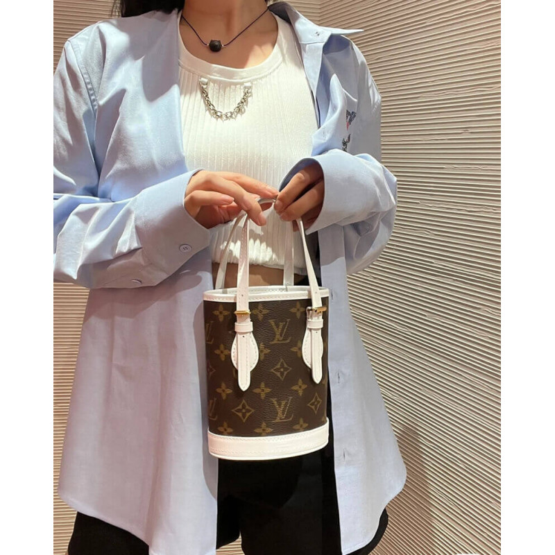 Replica Louis Vuitton Monogram Nano Bucket Bag M81489 - Image 3