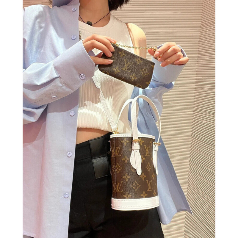 Replica Louis Vuitton Monogram Nano Bucket Bag M81489 - Image 4