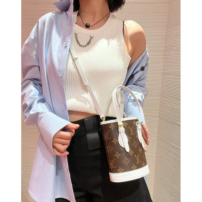 Replica Louis Vuitton Monogram Nano Bucket Bag M81489 - Image 5
