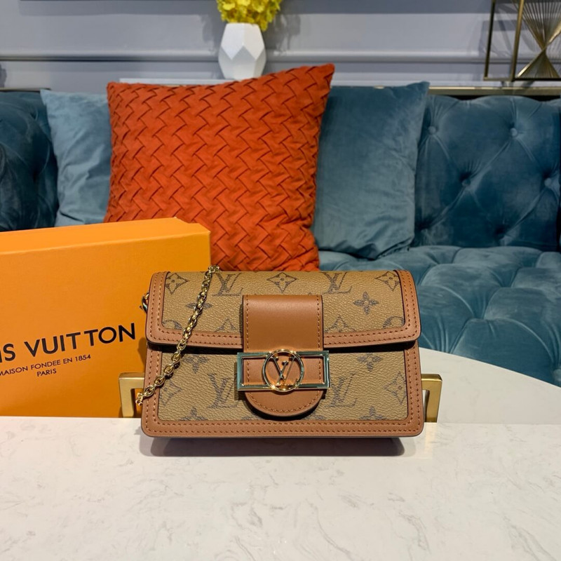 Replica Louis Vuitton Monogram Reverse Canvas Dauphine Chain Wallet M68746 - Image 2