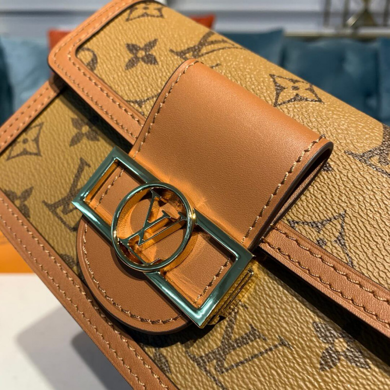 Replica Louis Vuitton Monogram Reverse Canvas Dauphine Chain Wallet M68746 - Image 6