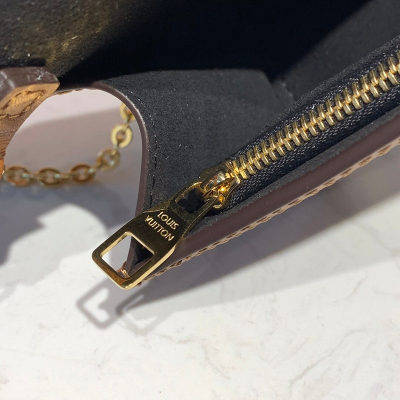 Replica Louis Vuitton Monogram Reverse Canvas Dauphine Chain Wallet M68746 - Image 9