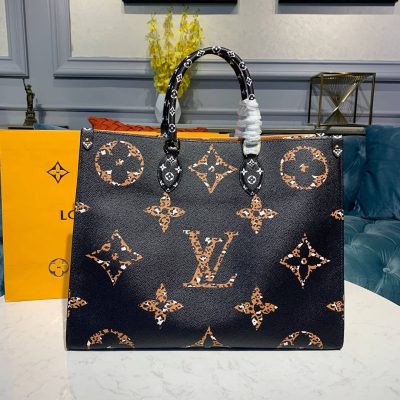 Alternative view of Replica Louis Vuitton Onthego M44674 Black/Caramel