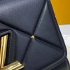 Best Replicas Bags - Louis Vuitton Sheepskin Leather Twist MM M59029 Black Top Quality Louis Vuitton LV Replica Bags On Sales