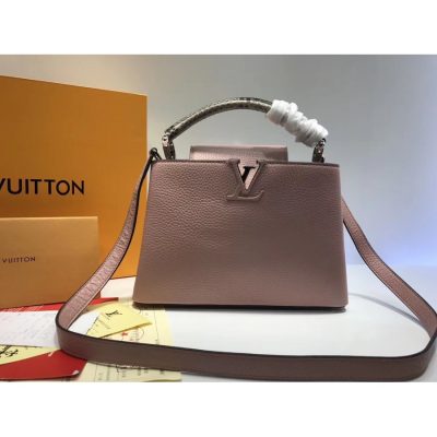 Alternative view of Replica Louis Vuitton Taurillon Leather And Python Capucines Bb N92039
