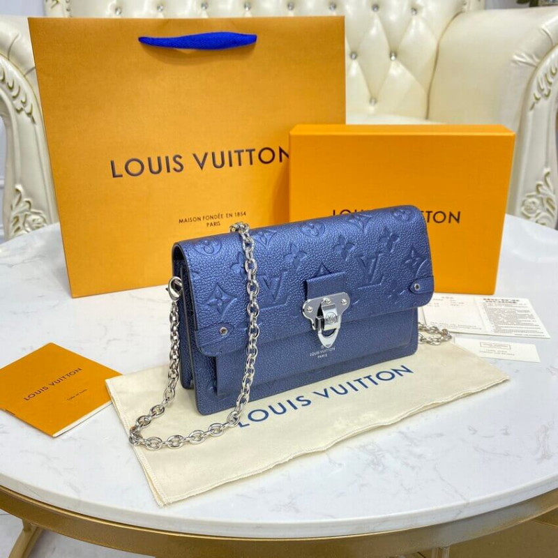 Replica Louis Vuitton Vavin Chain Wallet M59077 Navy Nacre - Image 5