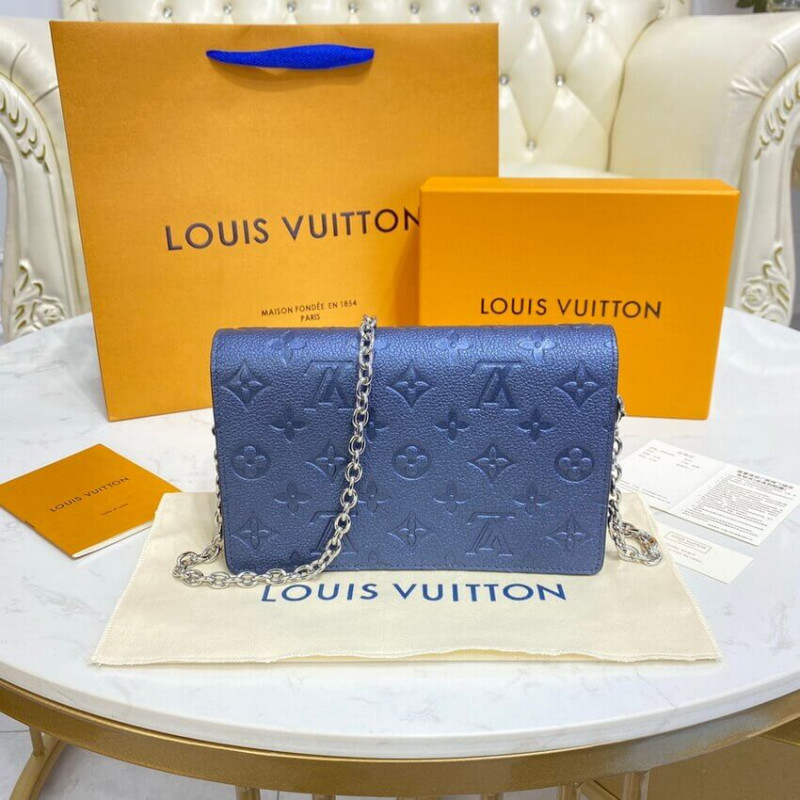 Replica Louis Vuitton Vavin Chain Wallet M59077 Navy Nacre - Image 6