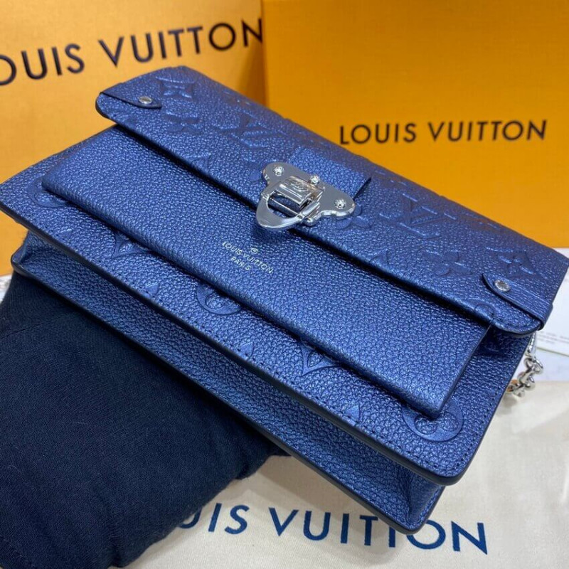 Replica Louis Vuitton Vavin Chain Wallet M59077 Navy Nacre - Image 7