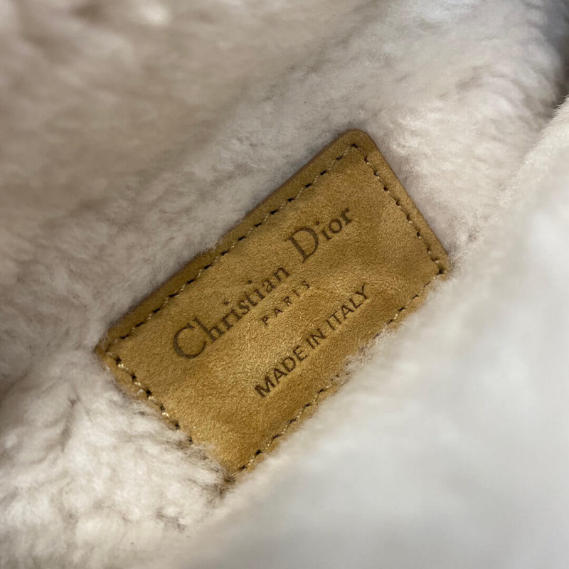 Replica Mini Lady Dior Bag In Camel-Colored Shearling M0505 - Image 10