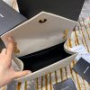 Best Replicas Bags - Saint Laurent Grain Leather Envelope Medium Bag 487206 White Top Quality Louis Vuitton LV Replica Bags On Sales