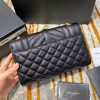 Best Replicas Bags - Saint Laurent Grain Leather Envelope Small Bag 526286 Black Top Quality Louis Vuitton LV Replica Bags On Sales