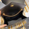 Best Replicas Bags - Saint Laurent Grain Leather Envelope Small Bag 526286 Black Top Quality Louis Vuitton LV Replica Bags On Sales
