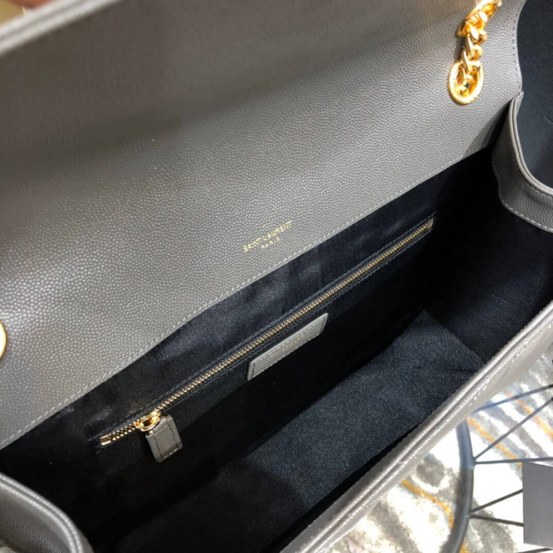 Replica Saint Laurent Grain Leather Large Envelope Chain Bag 396910 - Image 9