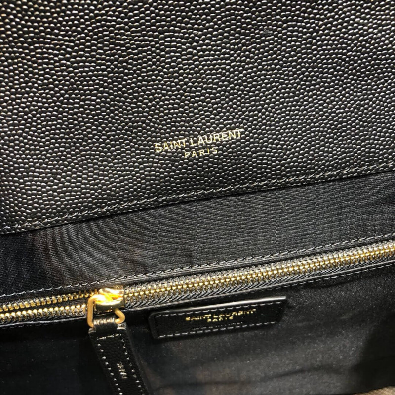 Replica Saint Laurent Grain Leather Large Envelope Chain Bag 396910 Black - Image 11