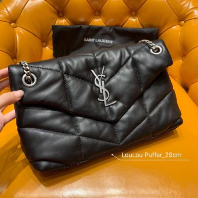 Alternative view of Replica Saint Laurent Loulou Puffer Small Bag In Quilted Lambskin 577476