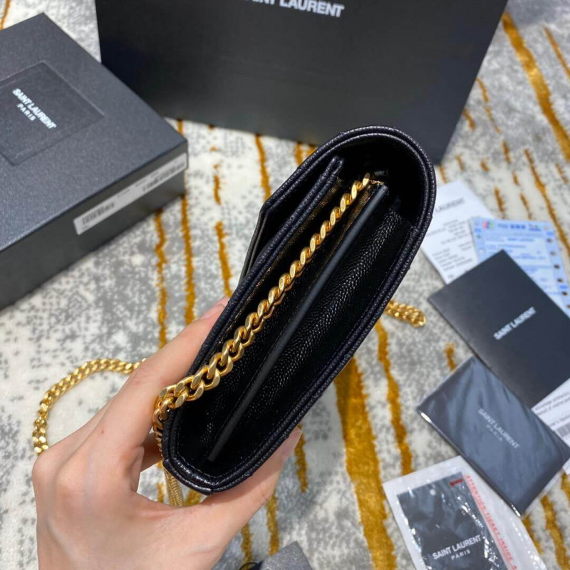 Replica Saint Laurent Monogram Envelope Chain Wallet 377828 - Image 11