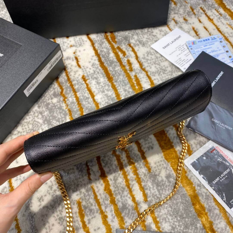 Replica Saint Laurent Monogram Envelope Chain Wallet 377828 - Image 12