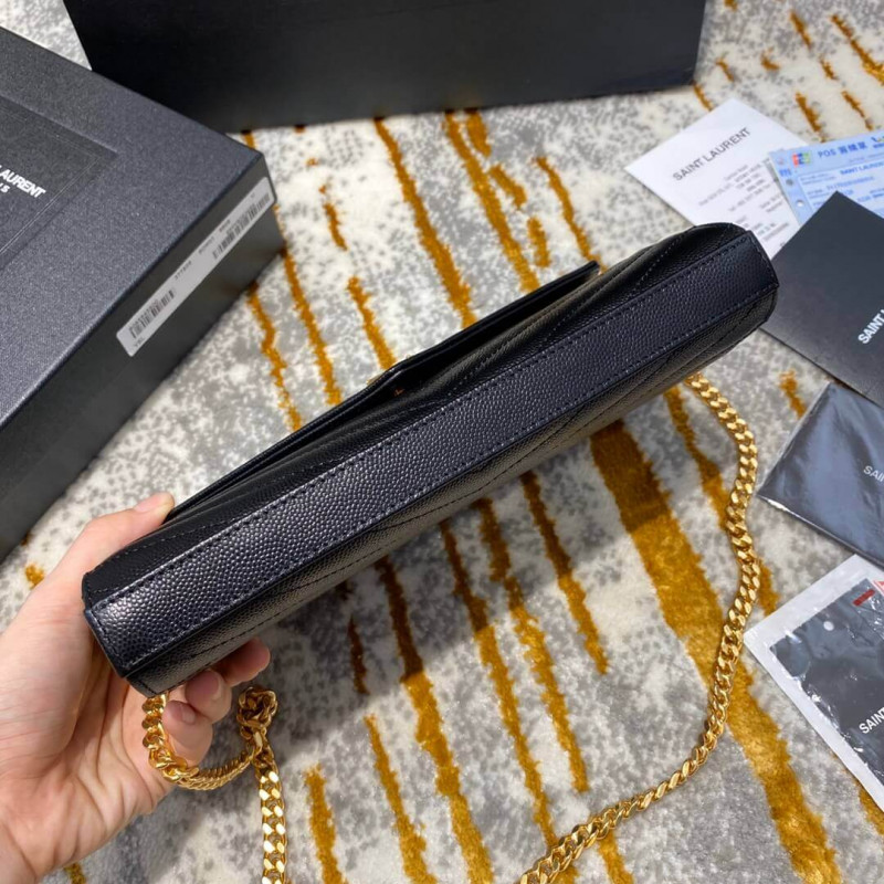Replica Saint Laurent Monogram Envelope Chain Wallet 377828 - Image 13