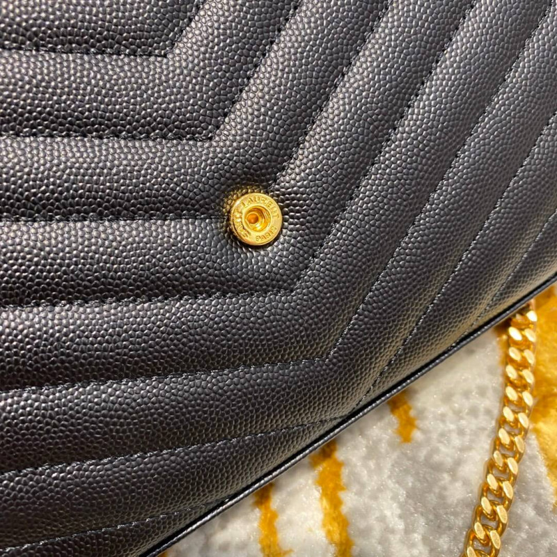 Replica Saint Laurent Monogram Envelope Chain Wallet 377828 - Image 17