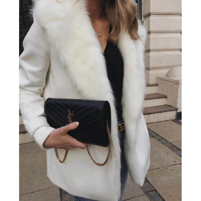 Replica Saint Laurent Monogram Envelope Chain Wallet 377828 - Image 3