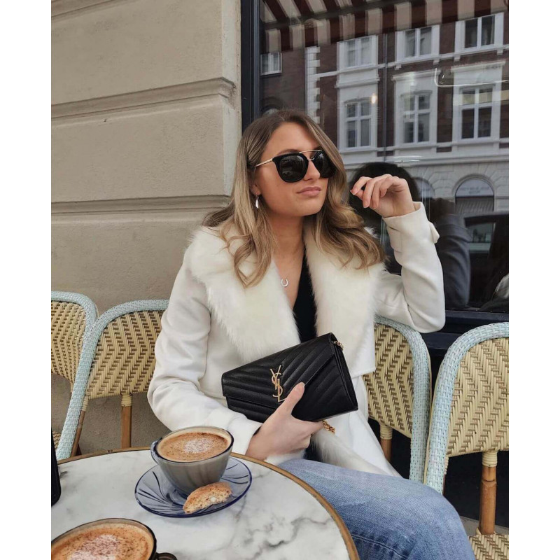 Replica Saint Laurent Monogram Envelope Chain Wallet 377828 - Image 4