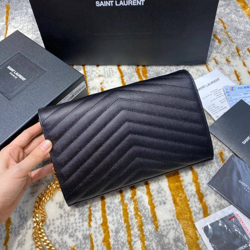Replica Saint Laurent Monogram Envelope Chain Wallet 377828 - Image 10