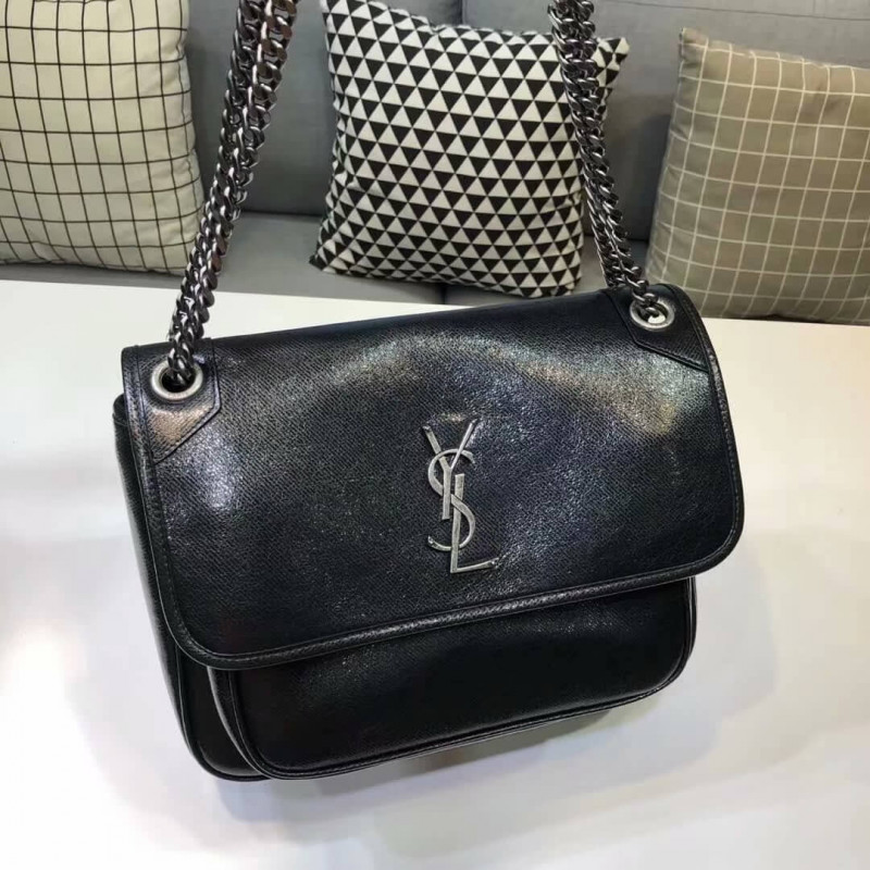 Replica Saint Laurent Niki Baby In Metallic Leather 498894 - Image 2