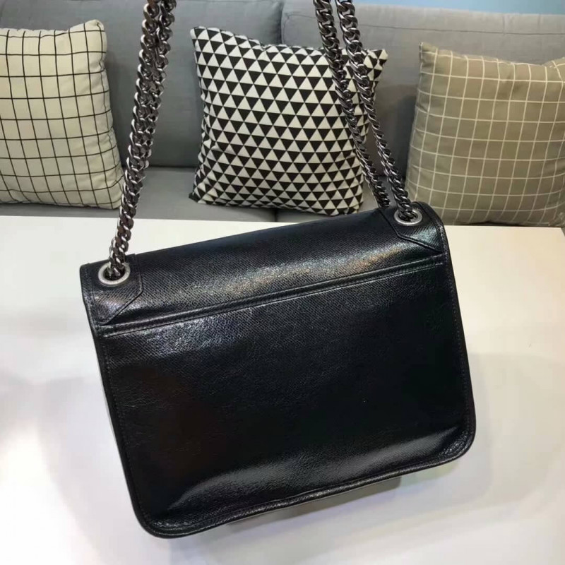 Replica Saint Laurent Niki Baby In Metallic Leather 498894 - Image 3