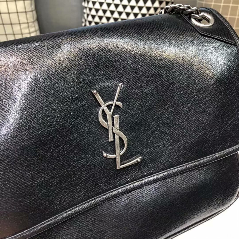 Replica Saint Laurent Niki Baby In Metallic Leather 498894 - Image 4