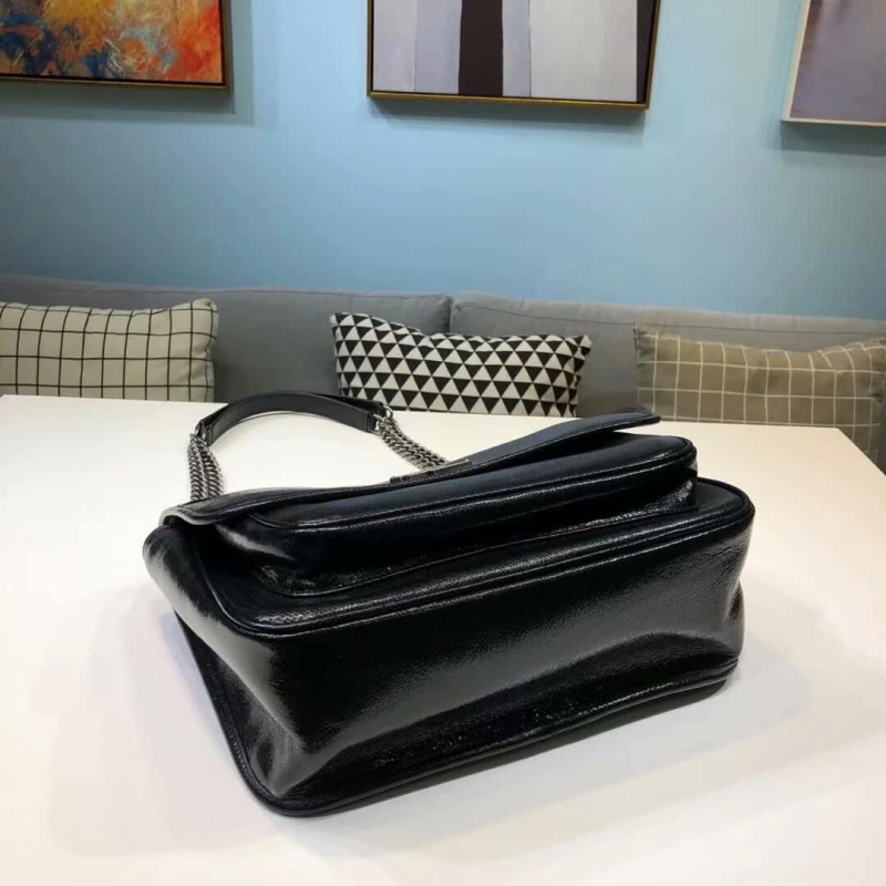 Replica Saint Laurent Niki Baby In Metallic Leather 498894 - Image 6