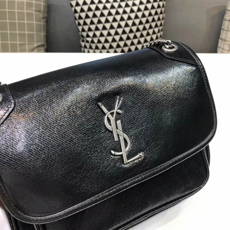 Replica Saint Laurent Niki Baby In Metallic Leather 533039 - Image 4