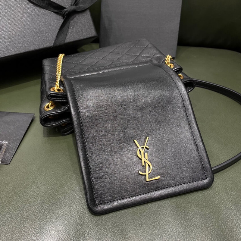 Replica Saint Laurent Nolita Mini Leather Shoulder Bag 672738 Black - Image 11