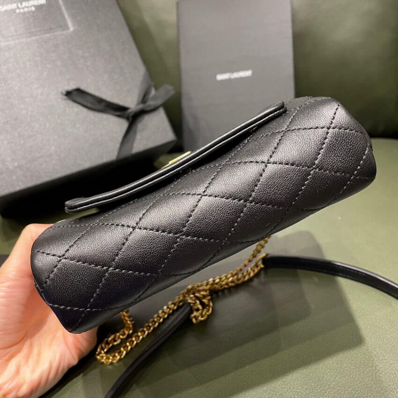 Replica Saint Laurent Nolita Mini Leather Shoulder Bag 672738 Black - Image 9