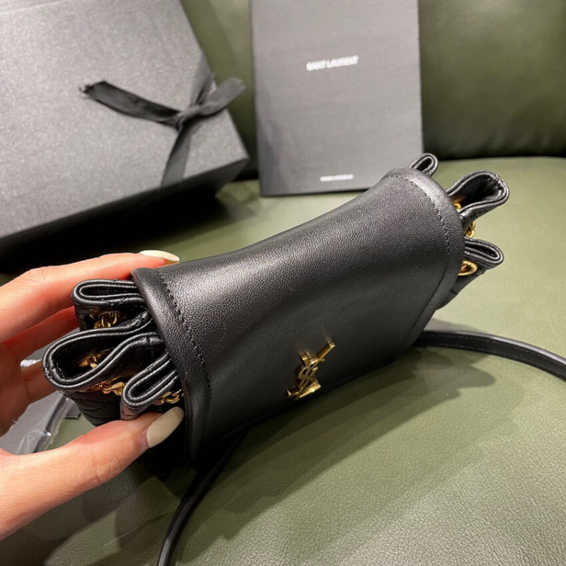 Replica Saint Laurent Nolita Mini Leather Shoulder Bag 672738 Black - Image 10