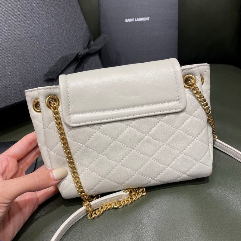 Replica Saint Laurent Nolita Mini Leather Shoulder Bag 672738 White - Image 4