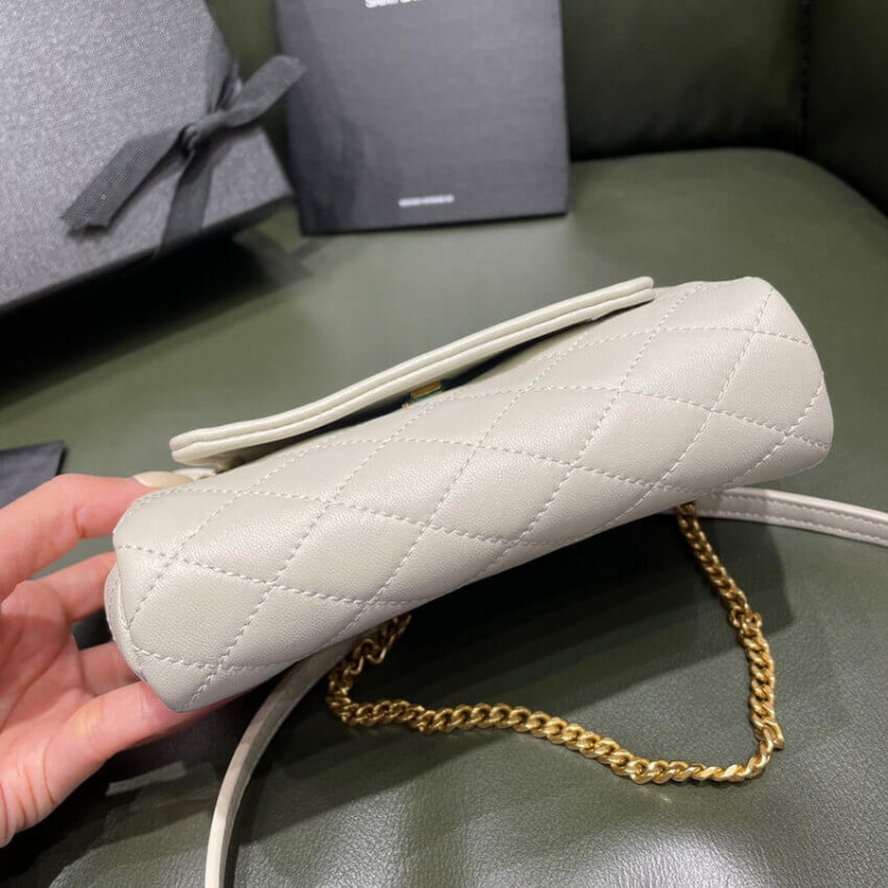 Replica Saint Laurent Nolita Mini Leather Shoulder Bag 672738 White - Image 8