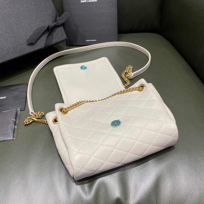 Replica Saint Laurent Nolita Mini Leather Shoulder Bag 672738 White - Image 9