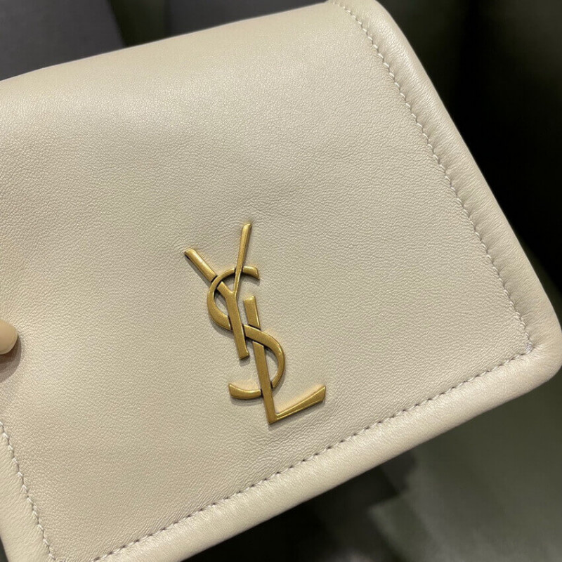 Replica Saint Laurent Nolita Mini Leather Shoulder Bag 672738 White - Image 10