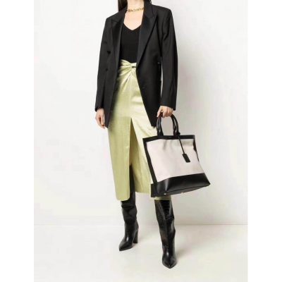 Alternative view of Replica Saint Laurent Shopping Tag En Cuir Et Toile 619757