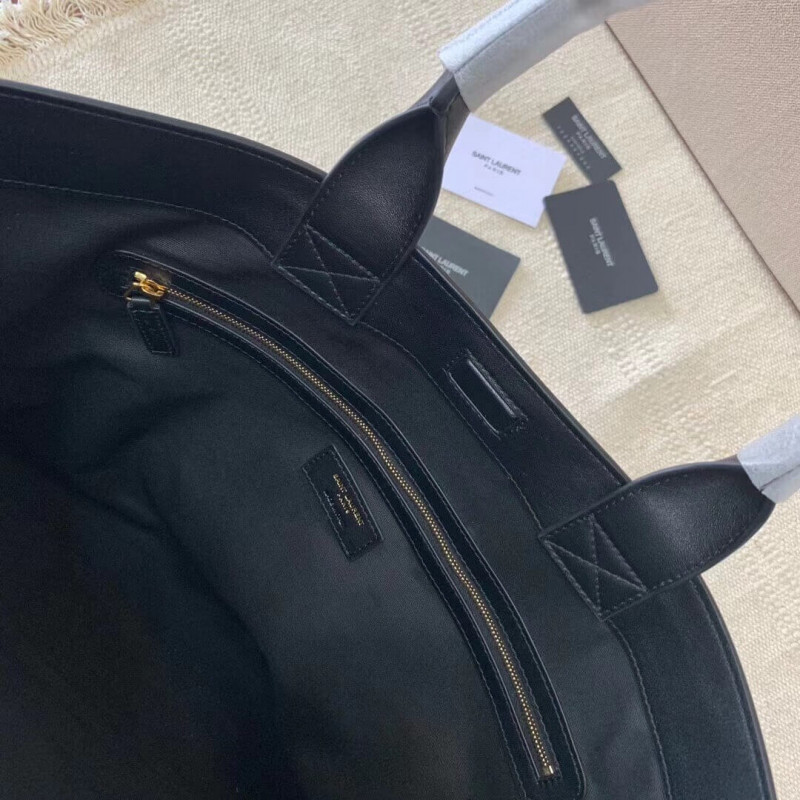 Replica Saint Laurent Shopping Tag En Cuir Et Toile 619757 - Image 11
