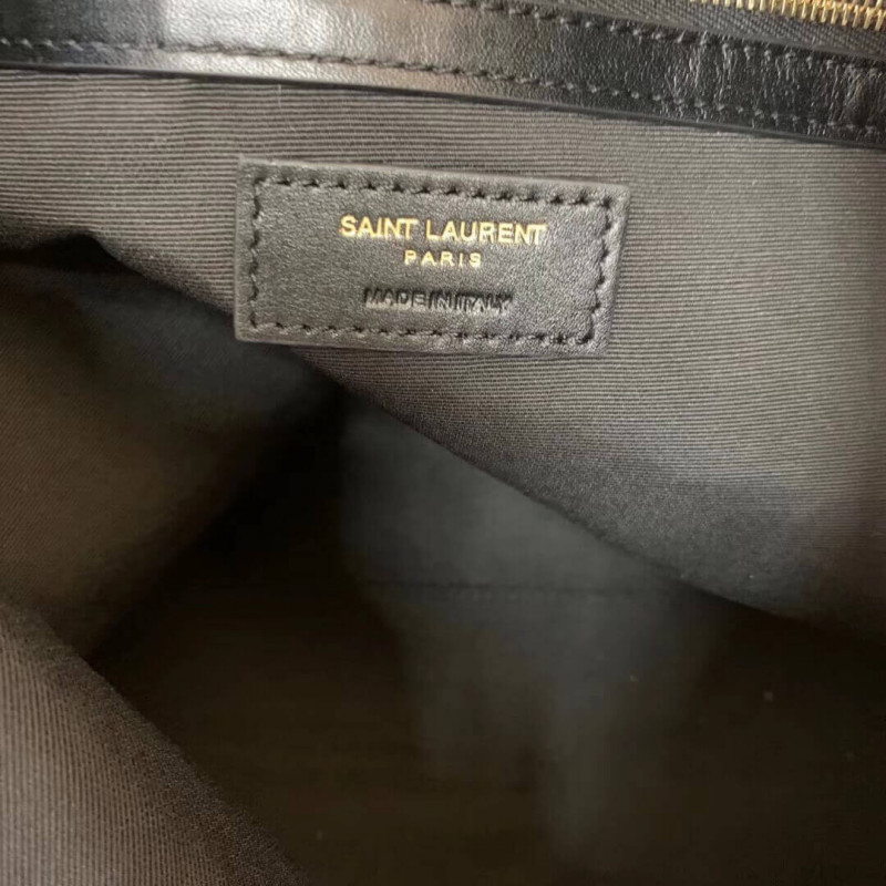 Replica Saint Laurent Shopping Tag En Cuir Et Toile 619757 - Image 12