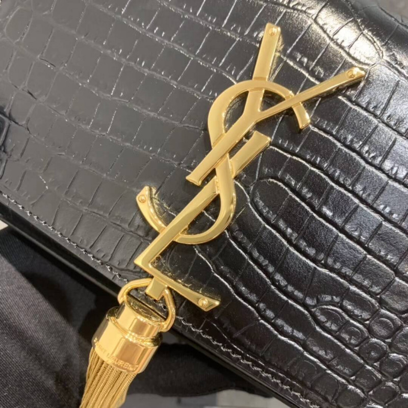 Replica Saint Laurent Small Kate Tassel Chain Bag In Crocodile Leather 354120 - Image 4