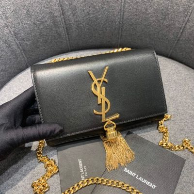 Alternative view of Replica Saint Laurent Smooth Calfskin Small Classic Monogram Kate Tassel Satchel 354120