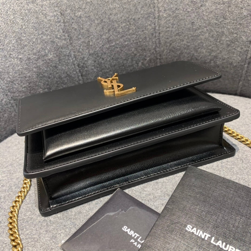 Replica Saint Laurent Sunset Chain Wallet In Smooth Leather 533026 - Image 4
