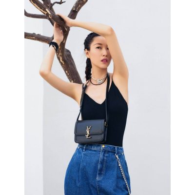 Alternative view of Replica Saint Laurent Ysl Solferino Small Satchel In Box Leather 634306