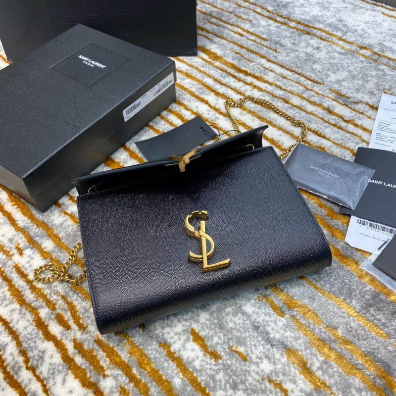 Replica Ysl Saint Laurent Cassandra Wallet On Chain In Grain Leather 582334 - Image 9